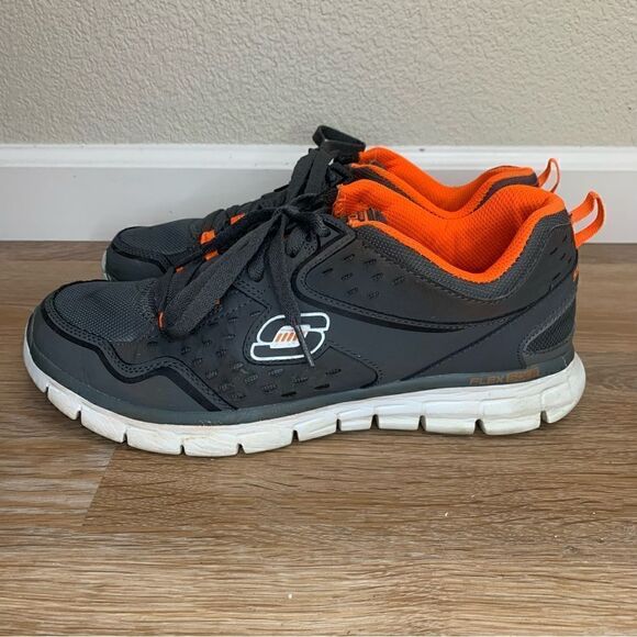 Skechers Men’s Flex Sole Gray Orange Shoes main image 5